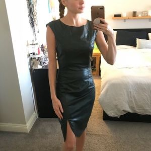 Faux leather bebe dress